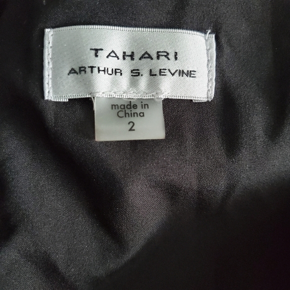 NEW Tahari A.S.L. Black Midi Embroidered Dress - Picture 4 of 5